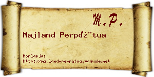 Majland Perpétua névjegykártya